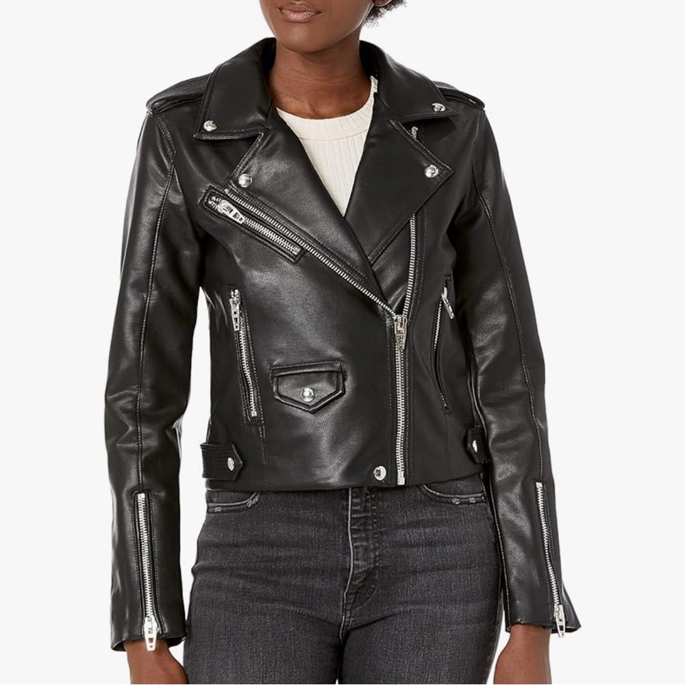 Blank NYC NWT faux leather moto jacket size SMALL